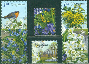 Украина, 2011, Щедрая Украина (I), Весна, 6 марок из блока